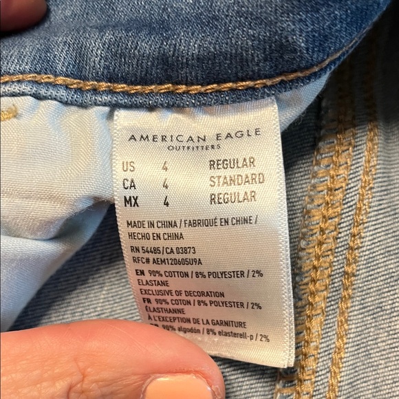 American Eagle Outfitters Dark Blue Skinny Jeans - Picture 3 of 4